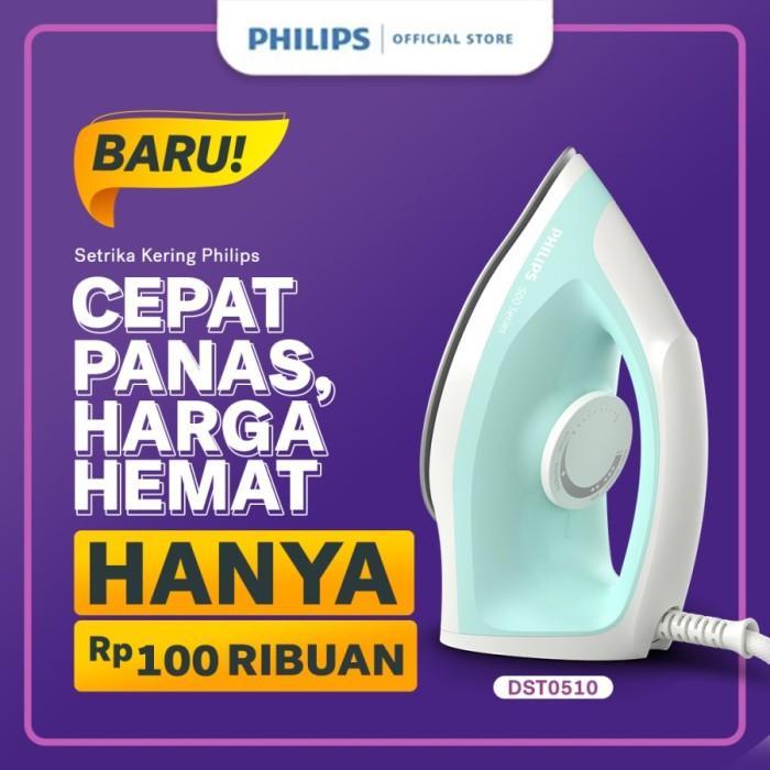 PHILIPS Dry Iron DST0510/70 - Biru