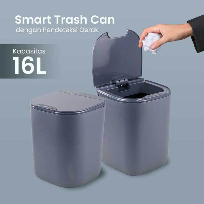 Tempat Sampah Smart Trash Can Motion Sensor Dustbin 16L