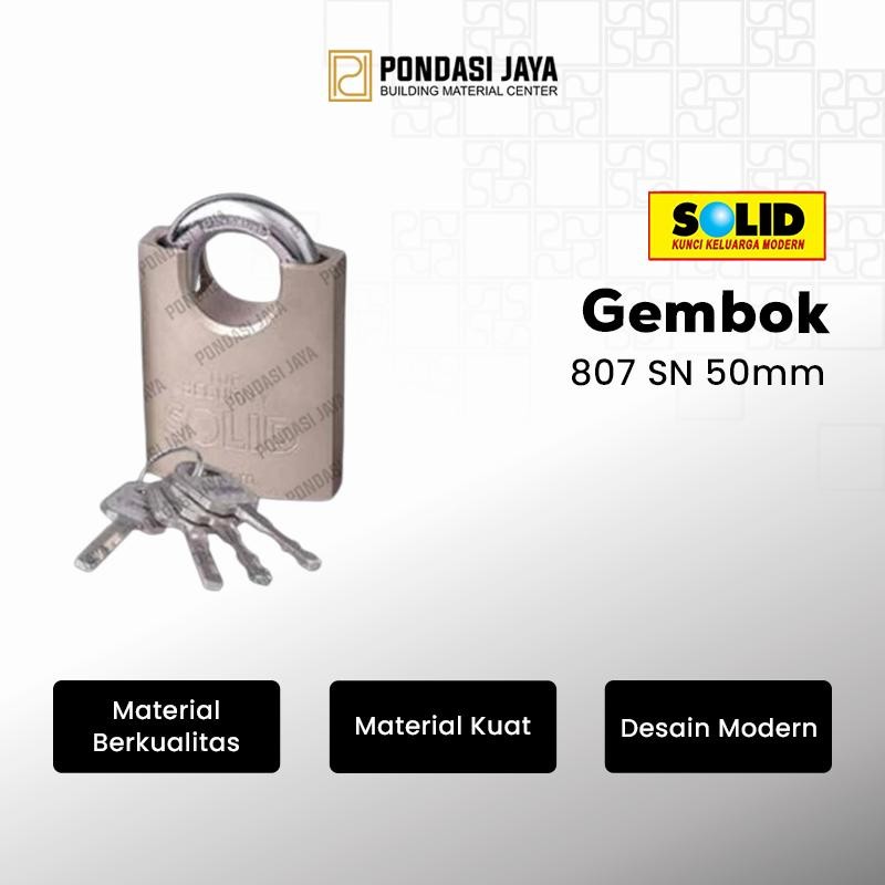 Solid Gembok 807 SN 50mm