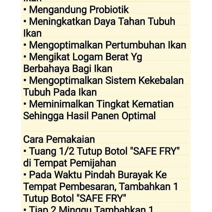 SAFE FRY PROBIOTIK BURAYAK