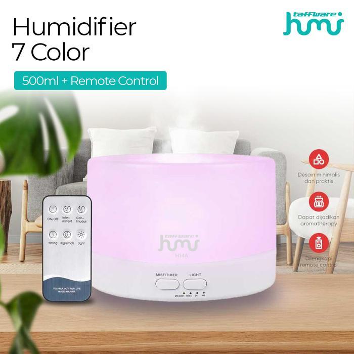 Taffware Humidifier Aromatherapy Oil Diffuser + 7 Led + Remote Control Terbaru !!!
