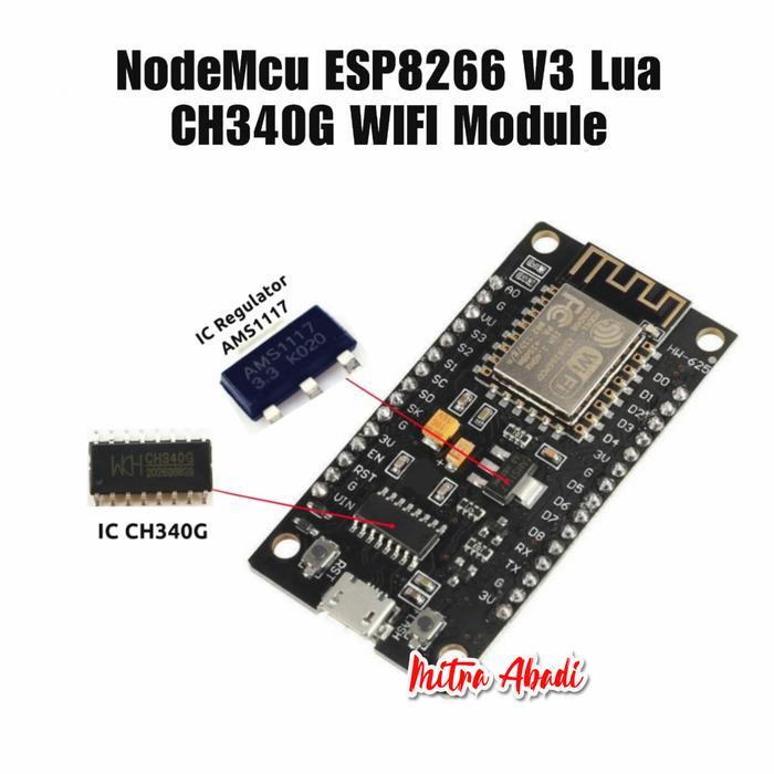 NEW!! NodeMcu ESP8266 V3 Lua CH340G WIFI Module