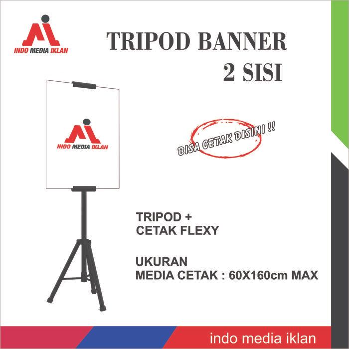 tripod banner/stand poster/tripod plus cetak
