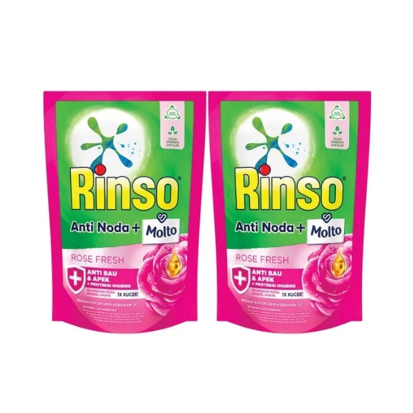 RINSO ROSE FRESH LIQUID POUCH (2X700ML)
