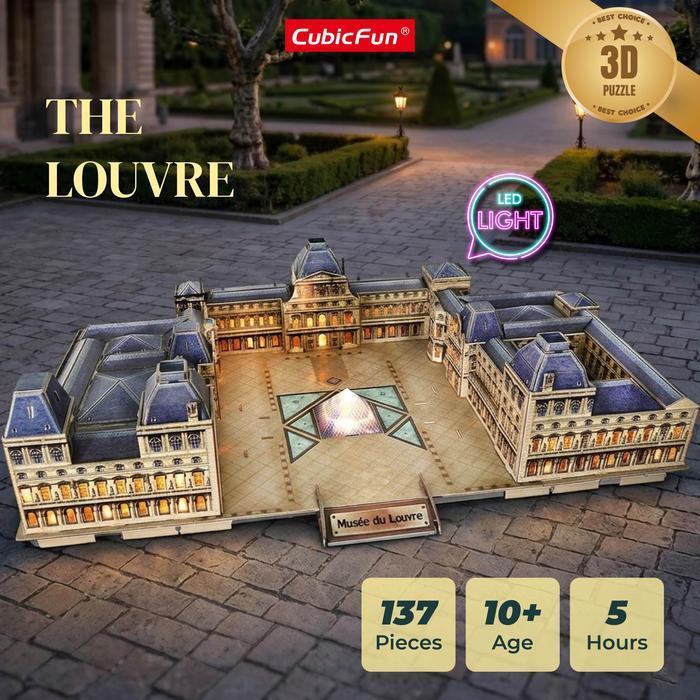 CUBICFUN The Louvre LED - 3D Puzzle
