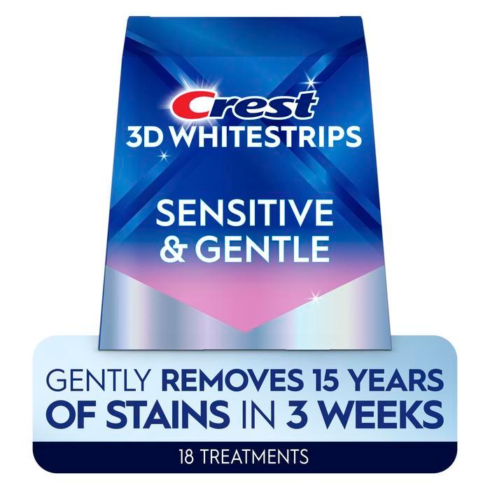 CREST 3D WHITESTRIPS SENSITIVE BRIGHT FOR SENSITIVE TEETH - ORIGINAL USA