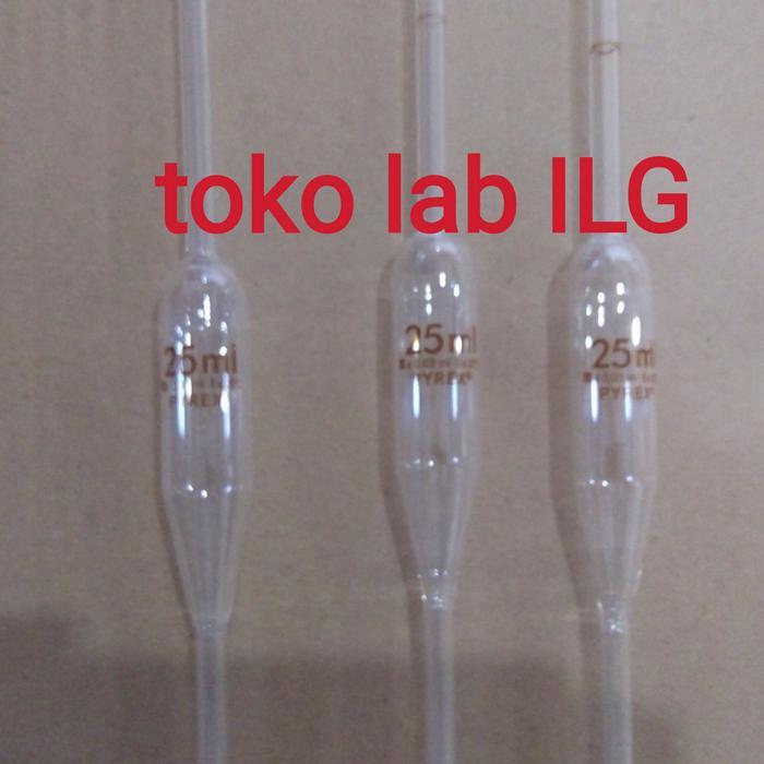 Pipet volume 25ml pyrex grade A