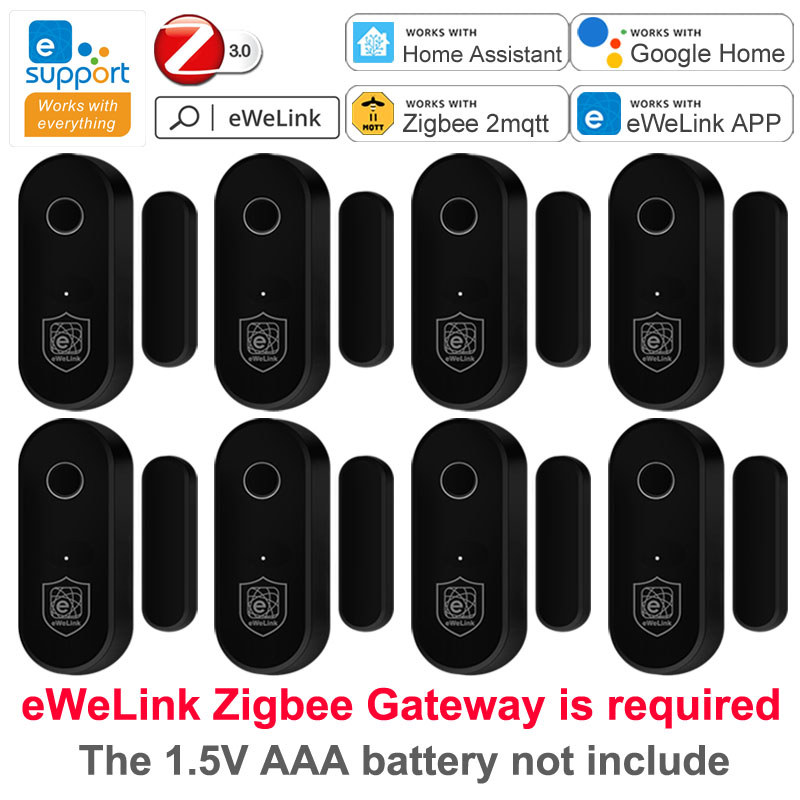 Zigbee Smart Door Window Sensor Home Open /Closed Detectors EWeLink App Control Security Alarm Work