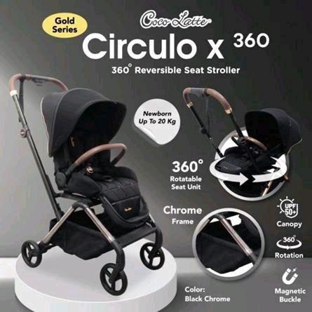 COCOLATTE CIRCULO X 360 Stroller - Black Chrome