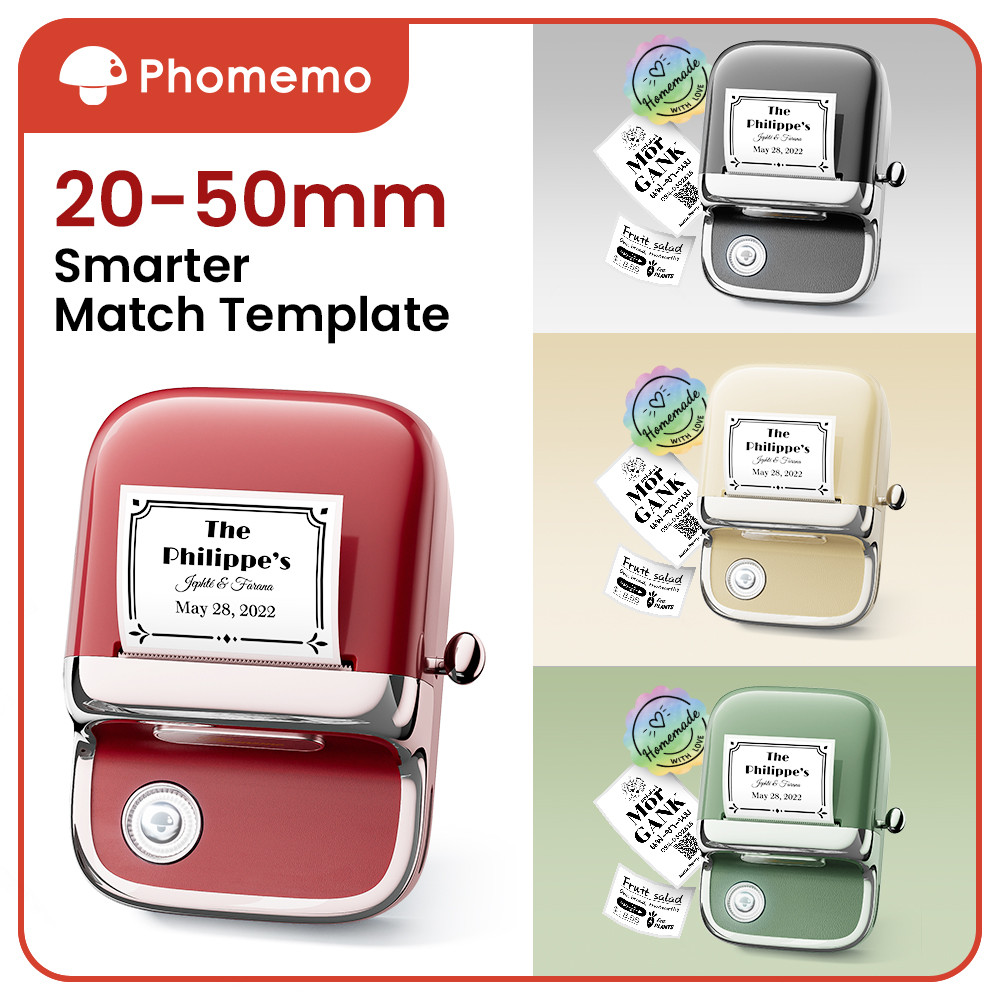 Phomemo M150 Label Printer Bluetooth, 2-inch Thermal Barcode Printer for Home Office, Compatible