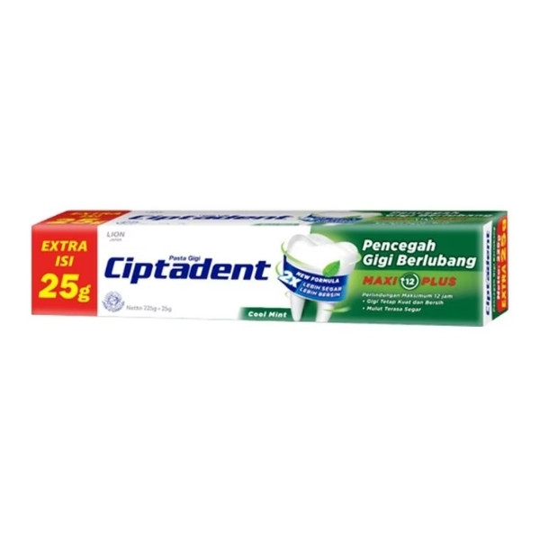 CIPTADENT TOOTHPASTE MAXI JUMBO COOLMINT 225+25 GR