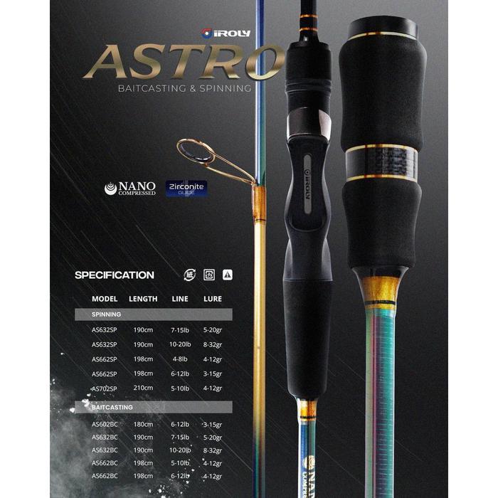 Rod / Joran IROLY ASTRO SOLID CARBON NANO COMPRESSED
