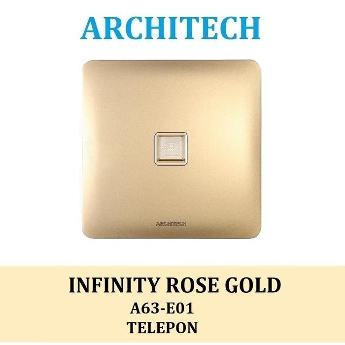 ARCHITECH INFINITY A63-E01 GOLD STOP KONTAK/OUTLET/JACK TELEPON