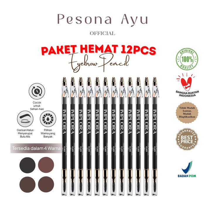 [PAKET 12PCS] IMPLORA Eyebrow Pencil 2.5gr