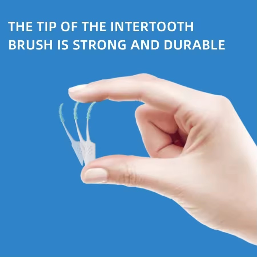 300Pcs/box Interdental Brush Soft Rubber Teeth Cleaning Tools Dental Cleaning Between Teeth