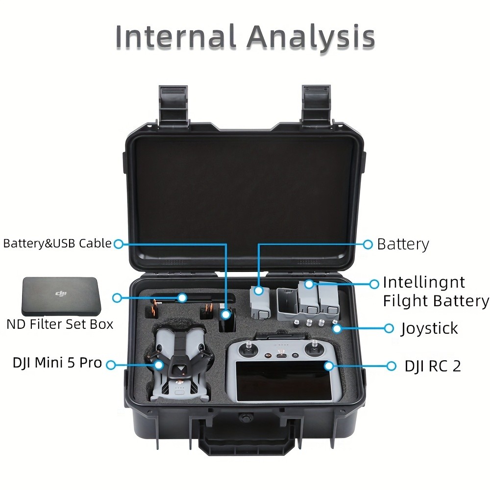 Suitable for DJI 5 Pro Storage Case, 5 Pro Explosion-Proof Case, Portable Hard-Shell Large Capacity