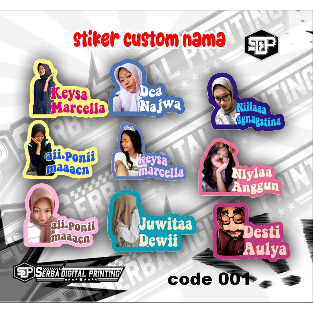 STICKER NAMA CUSTOM