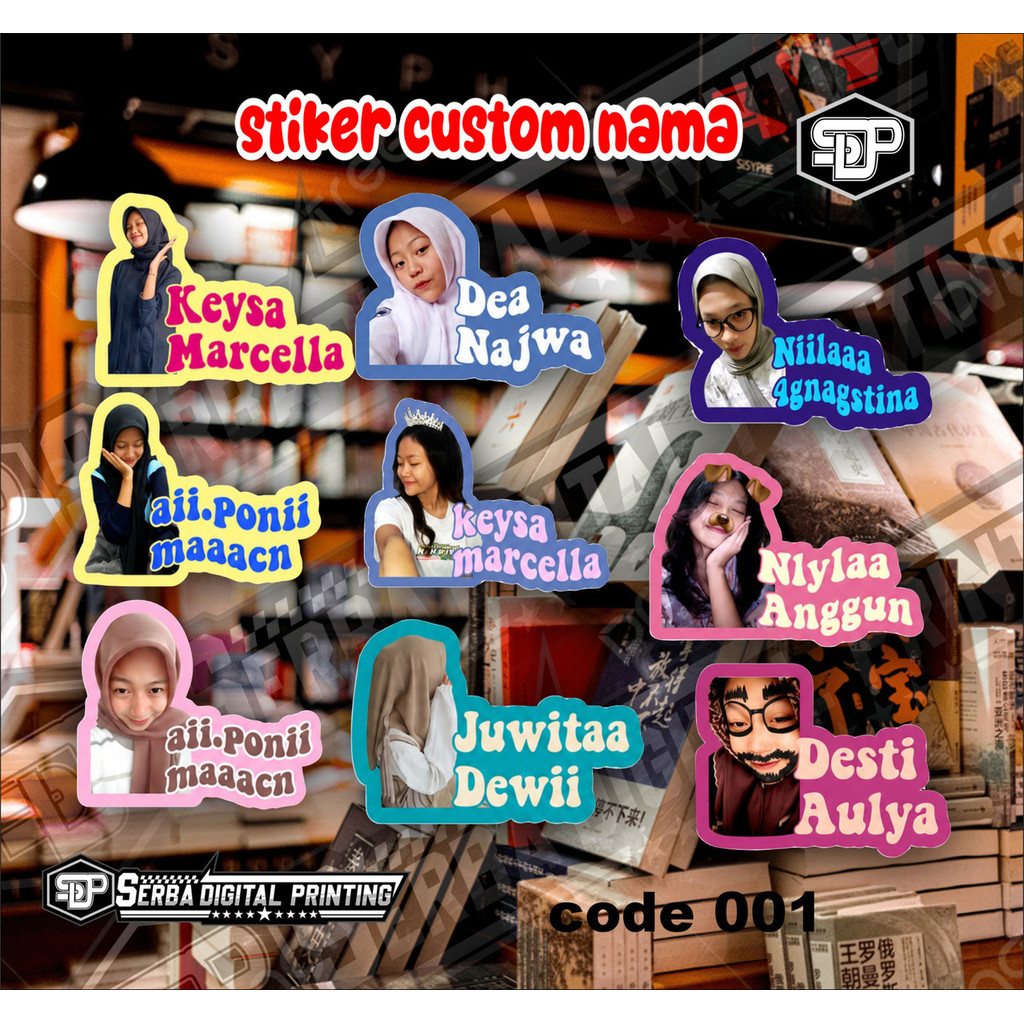 STICKER NAMA CUSTOM