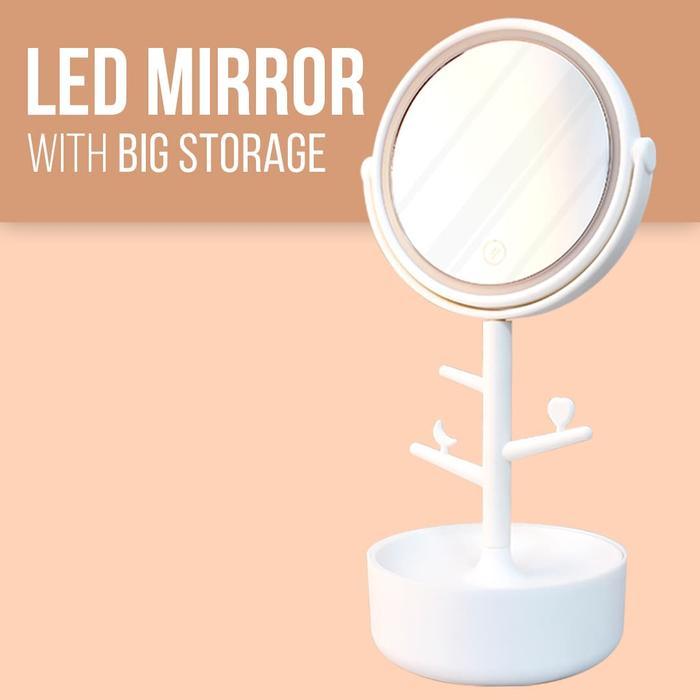 Desktop Mirror Led With Storage