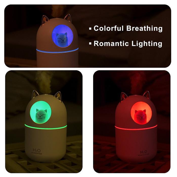 Humidifier Pelembab Udara Diffuser Cute Cat 300ml - A205