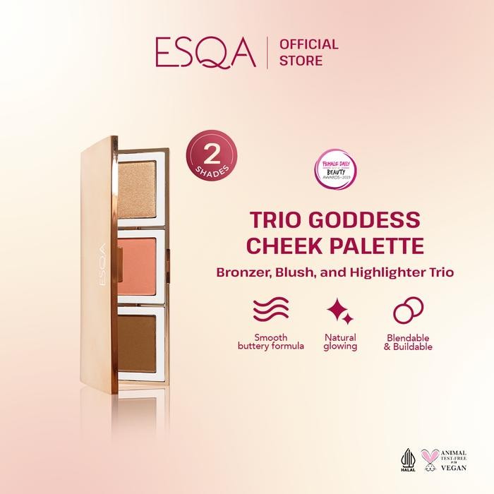 ESQA Trio Goddess Cheek Palette