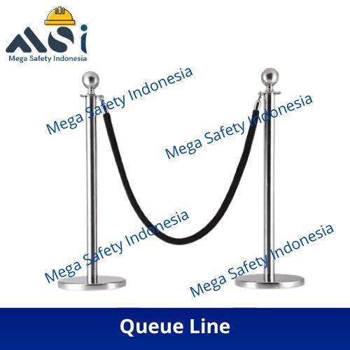 Queue Line Tiang Antrian Pembatas Stainless Standing Barrier