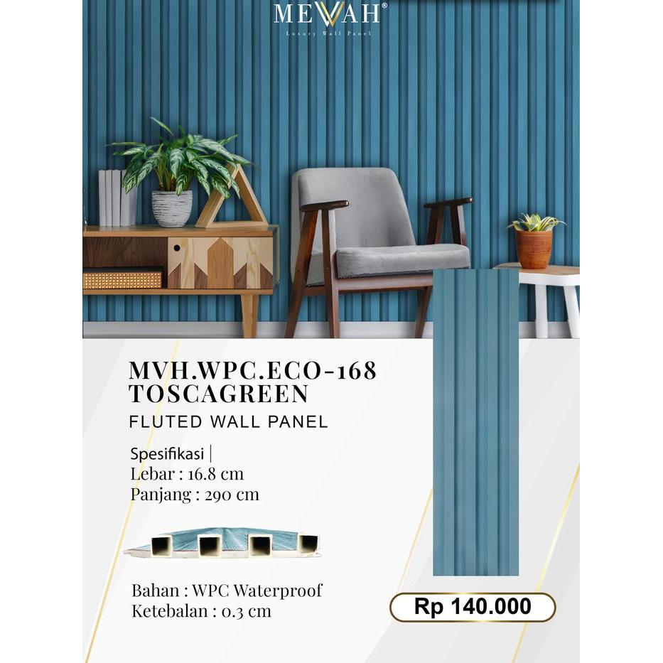 Mevvah Flutted Wall Panel Tipe 168 WPC ECO - Wall Panel Dinding