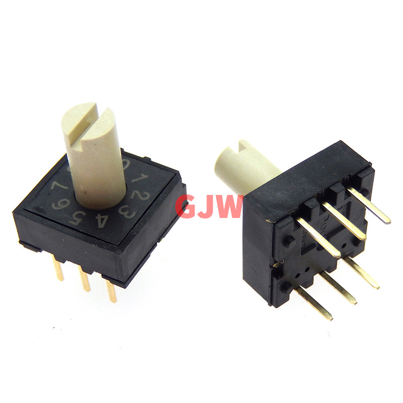 1PCS RH3HAF-10R-V-B coding switch rotary dial switch 10 position 0-9 coding on 3:3 rotary encoder