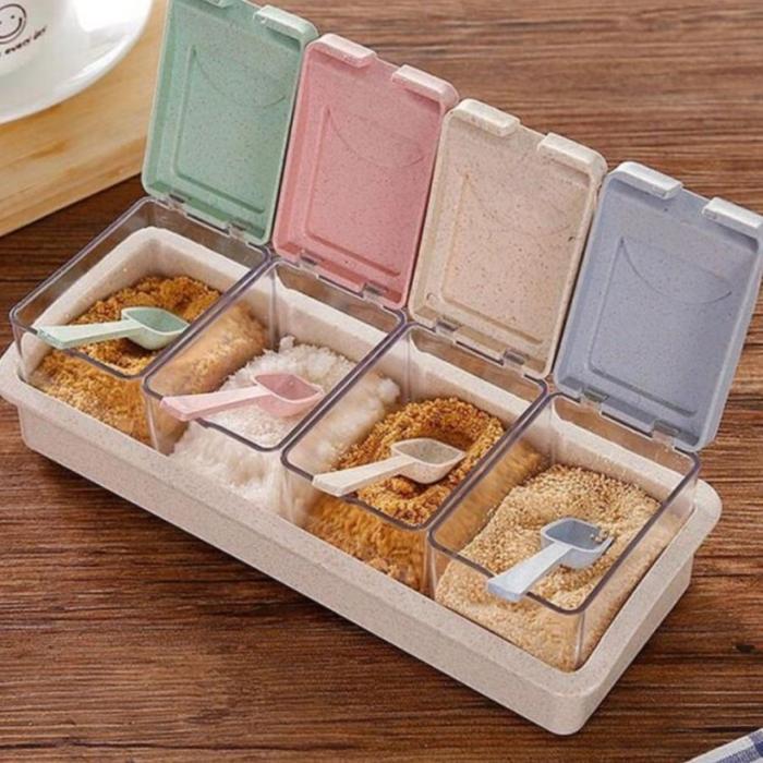 Set 4 Tempat Bumbu Dapur Terlaris