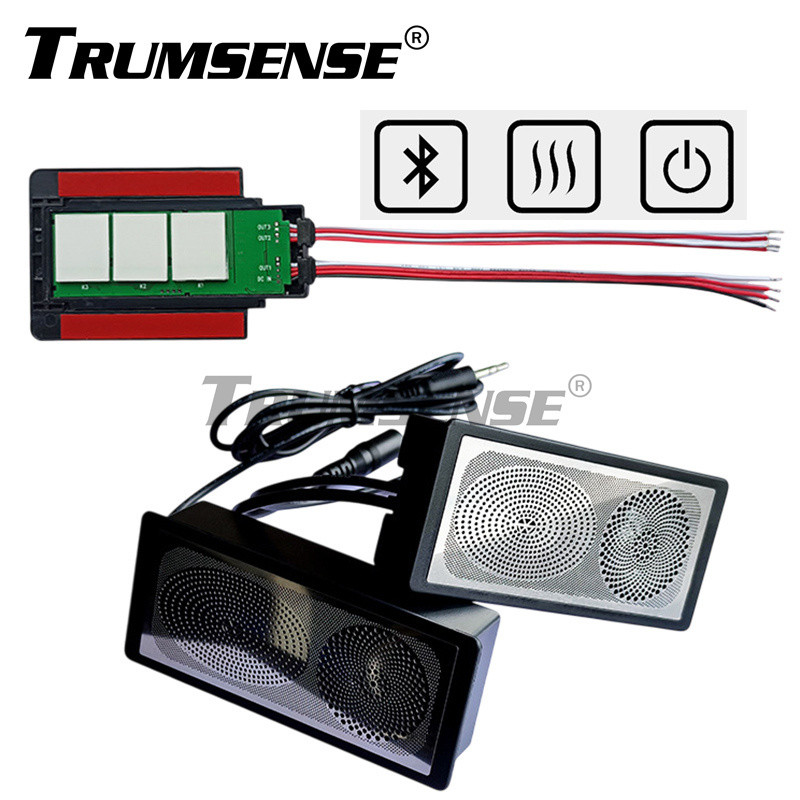 Trumsense WS08F3-M2A-BW LED Mirror Touch Switch Brightness Adjusting Defogger Control Bluetooth