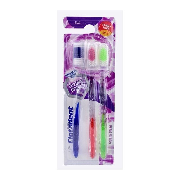 CIPTADENT TOOTBRUSH CRYSTAL SOFT 3'S