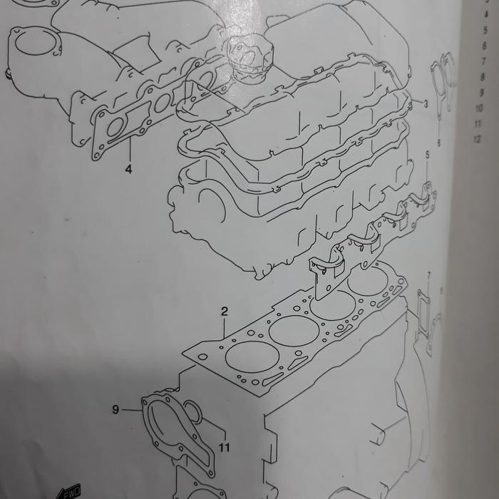 Paking Manifold Minyak Esteem 1.3 Asli Code Gid97