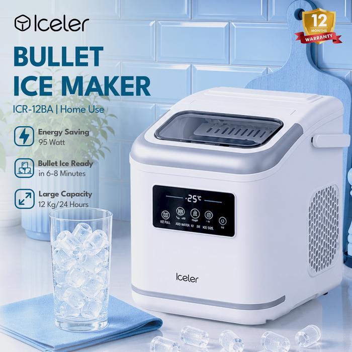 Iceler Mesin Es Digital Kontrol/ Touch Screen/ Setting Timer ON/OFF/ Automatic Cleaning/ Ice Maker