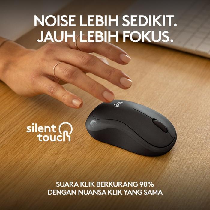 TemanTech- Logitech Mouse M240 Wireless Bluetooth Silent Click M 240