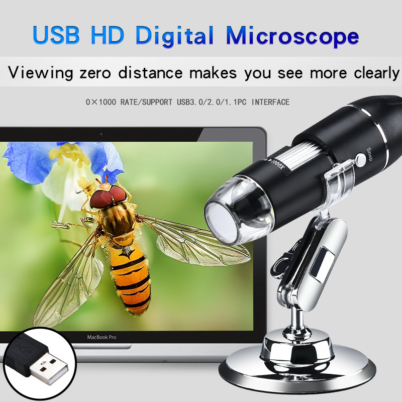 1600X 1000X USB Microscope Handheld Portable Digital Microscope USB Interface Electron Microscopes
