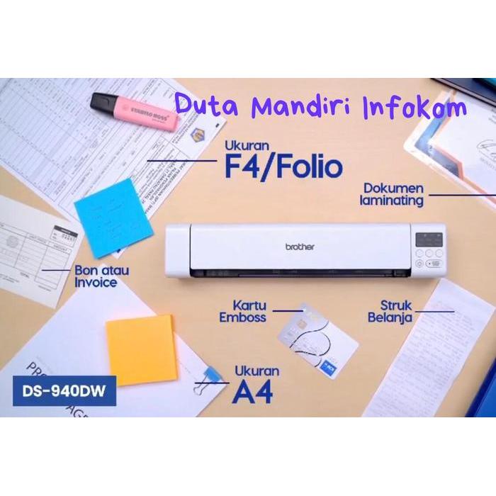 Brother DS 940DW - Duplex & Wireless Compact Mobile Document Scanner