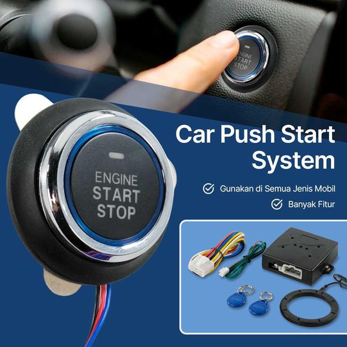Keyless Entry Tombol Start Stop Engine Button With Rfid Alarm Lock