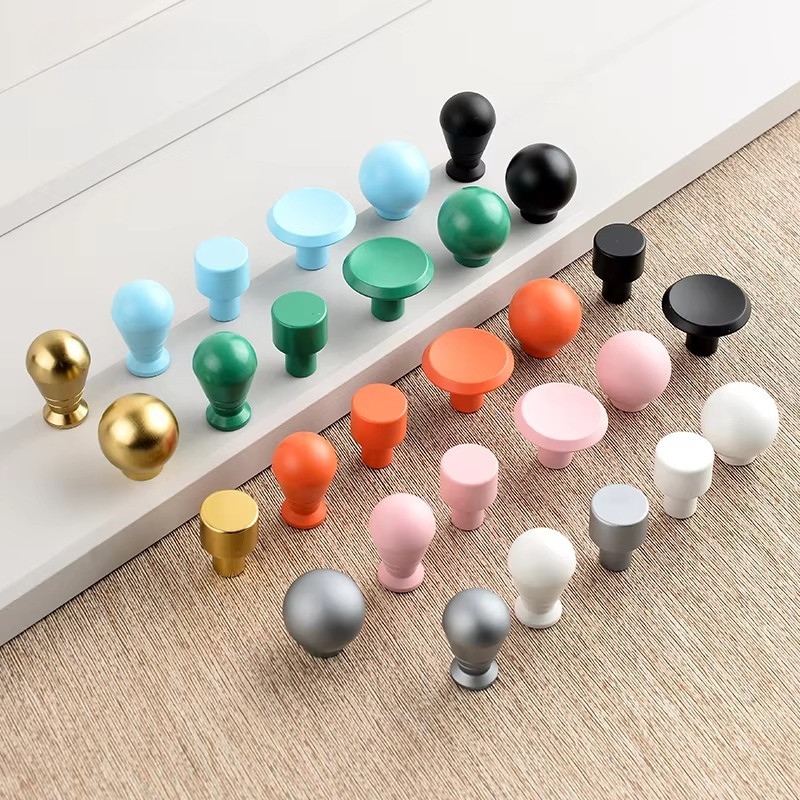 Colourful Round Knobs Drawer Knobs Cabinet Pulls Kitchen Handle Furniture Small Handle For Kids Room