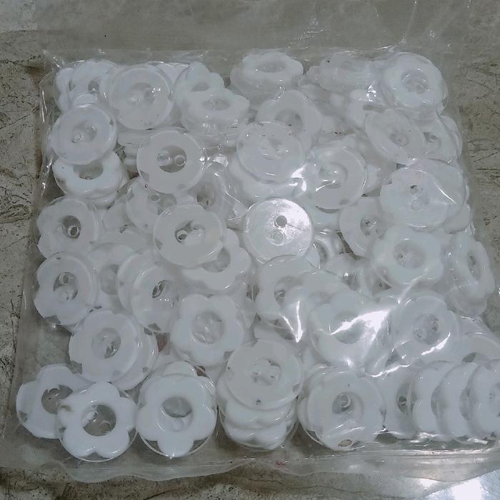 COD 144 pcs Kancing SAKURA PUTIH 15 MM