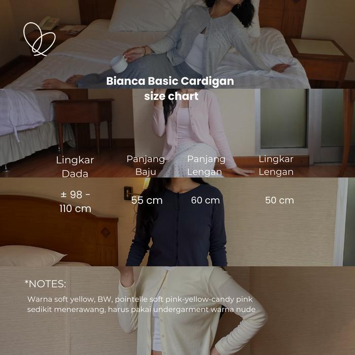 Bianca Basic Cardigan Cardigan Outer Rajut