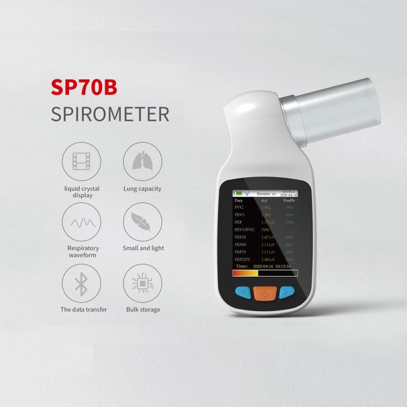 CONTEC Digital Spirometer SP70B Lung Breathing Diagnostic Vitalograph