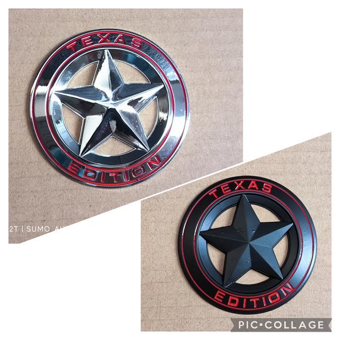 Jual Emblem Texas Edition Bulat Chrome Kode 147
