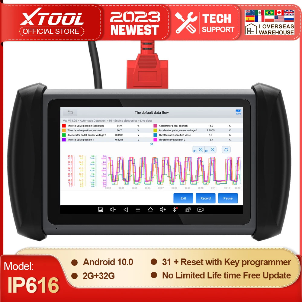 XTOOL InPlus IP616 Car Diagnostic Tools Full system Support CAN FD
