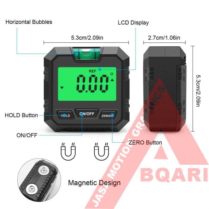 pengukur derajat sudut digital Protractor / level box / inclinometer