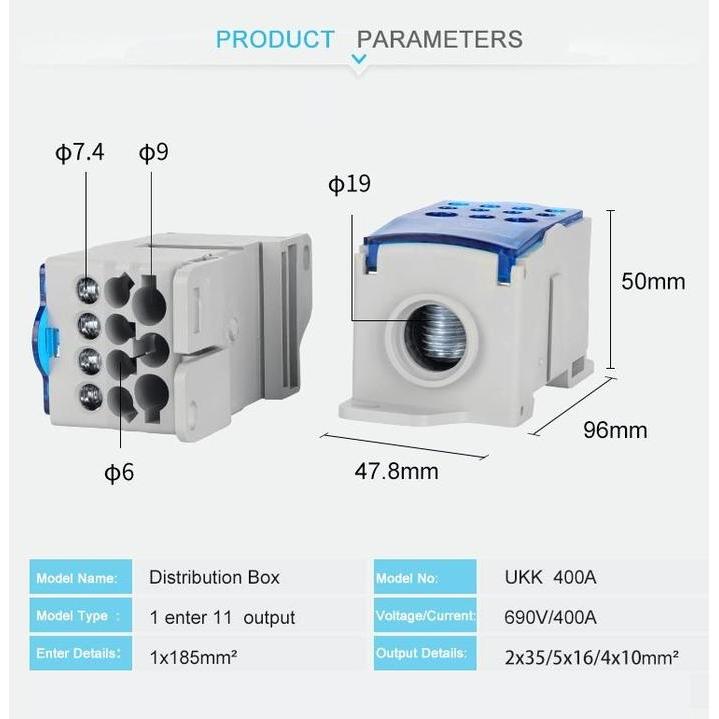 Ukk 400A Power Distribution Box Wonke Electric
