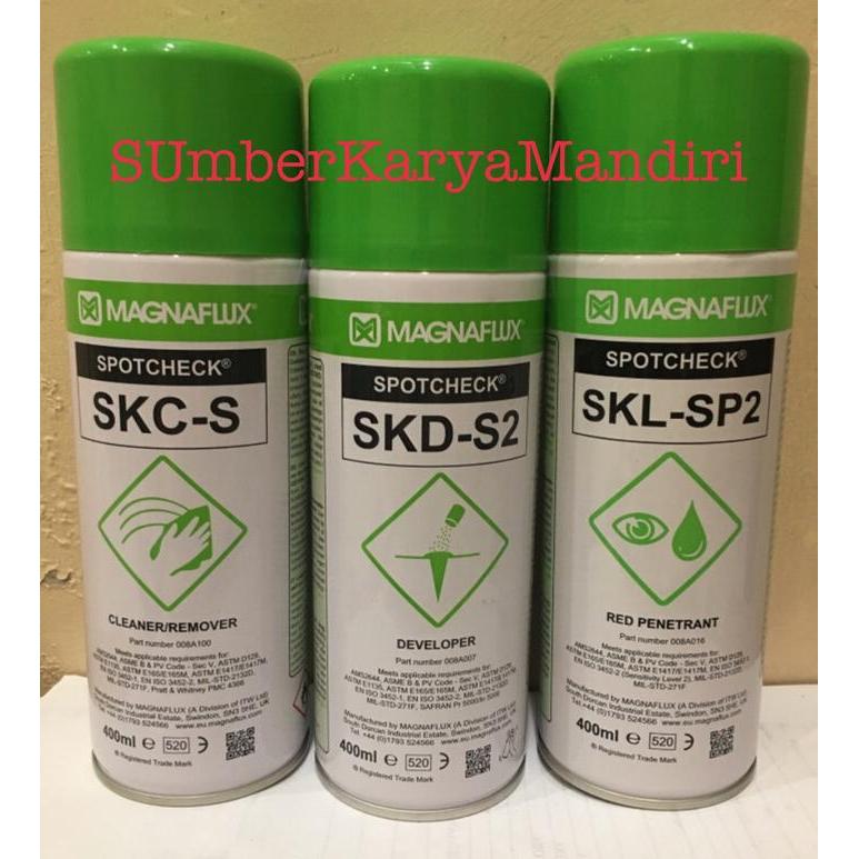 Magnaflux Spotcheck, Cleaner, Developer, Red Panetrant, 400ML