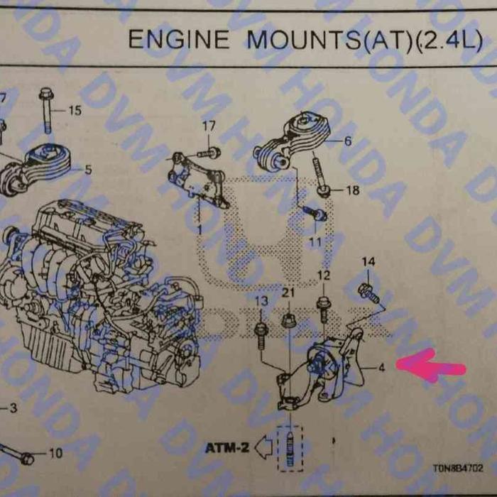 Engine Mounting Kiri Original Crv 2.4 Rm