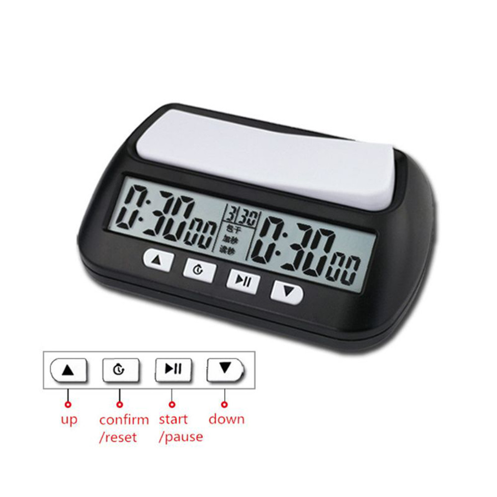 Professional Chess Clock Digital Watch Count Up Down Timer Board Game Stopwatch Multifunctional