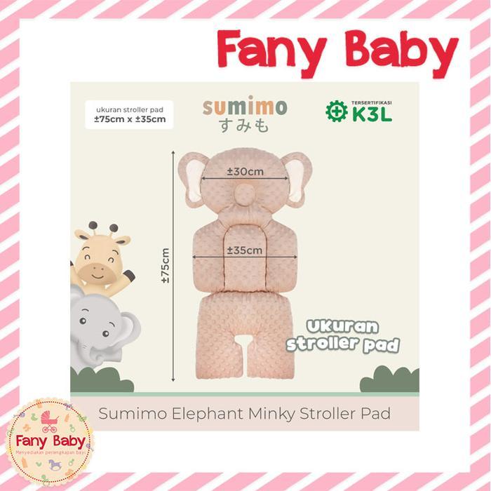 Kaffa - Sumimo Elephant Minky Stroller Pad
