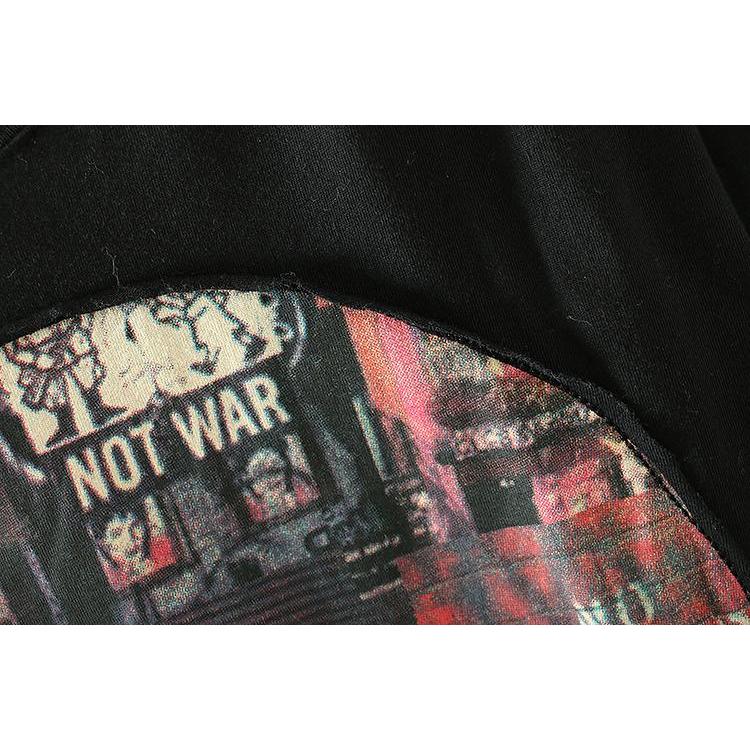 BL34 blouse korea import cotton skeleton patch